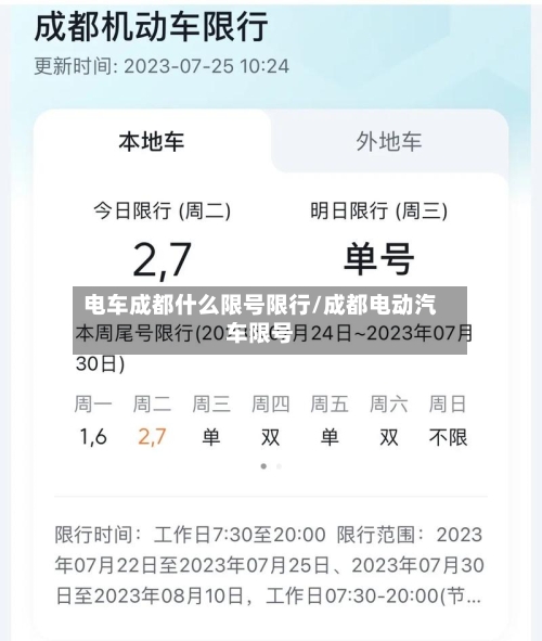 电车成都什么限号限行/成都电动汽车限号