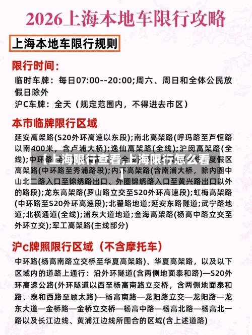 【上海限行查看,上海限行怎么看】
