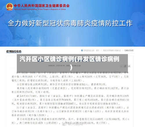 汽开区小区确诊病例(开发区确诊病例)-第2张图片