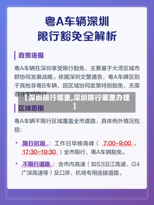 【深圳限行哪里,深圳限行哪里办理】