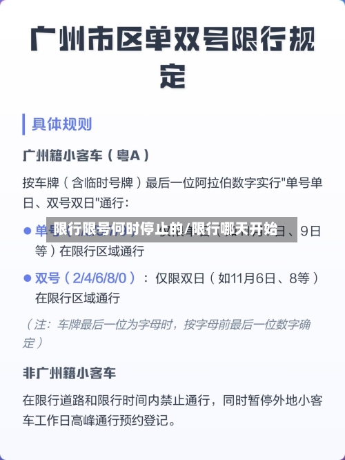 限行限号何时停止的/限行哪天开始