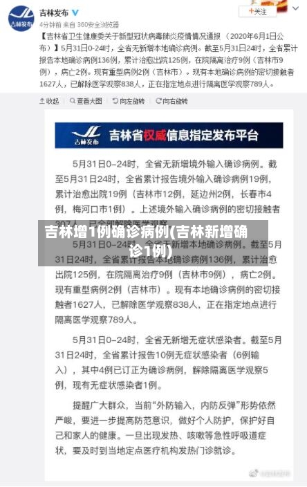 吉林增1例确诊病例(吉林新增确诊1例)-第3张图片