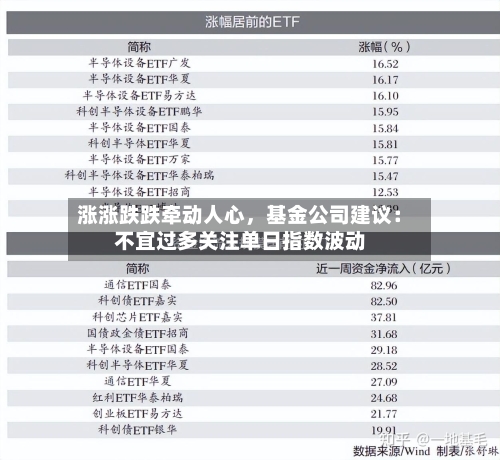 涨涨跌跌牵动人心，基金公司建议：不宜过多关注单日指数波动-第2张图片