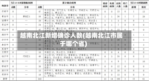 越南北江新增确诊人数(越南北江市属于哪个省)-第2张图片