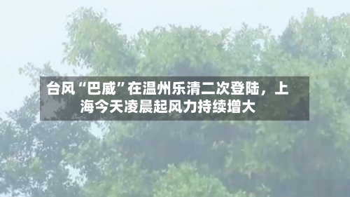 台风“巴威”在温州乐清二次登陆，上海今天凌晨起风力持续增大-第3张图片