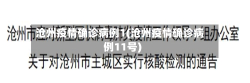 沧州疫情确诊病例1(沧州疫情确诊病例11号)-第3张图片