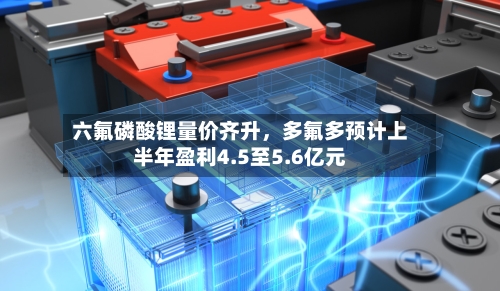 六氟磷酸锂量价齐升，多氟多预计上半年盈利4.5至5.6亿元-第3张图片