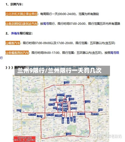 兰州9限行/兰州限行一天罚几次