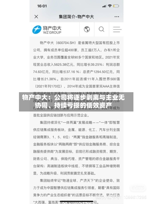 物产中大：公司将逐步剥离与主业无协同、持续亏损的低效资产-第2张图片