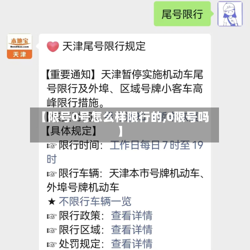 【限号0号怎么样限行的,0限号吗】