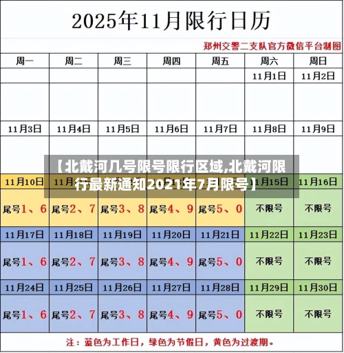【北戴河几号限号限行区域,北戴河限行最新通知2021年7月限号】-第2张图片