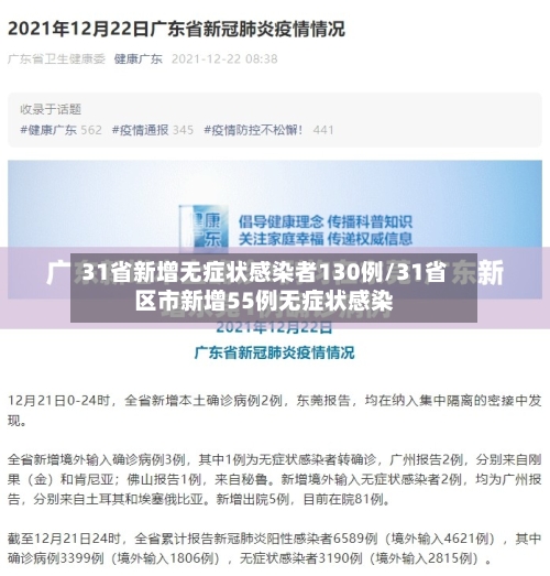 31省新增无症状感染者130例/31省区市新增55例无症状感染