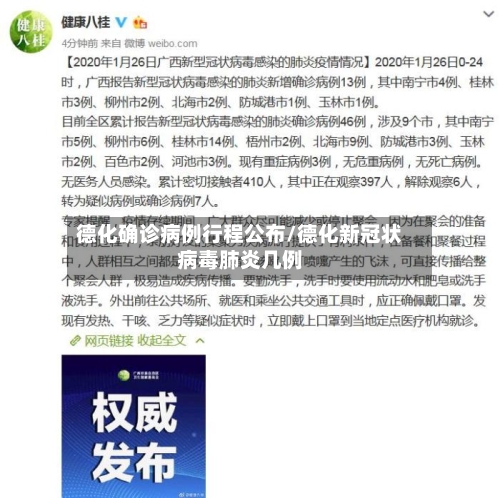 德化确诊病例行程公布/德化新冠状病毒肺炎几例