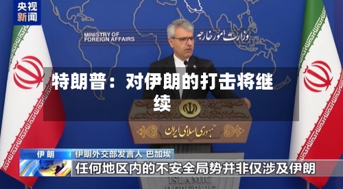 特朗普:对伊朗的打击将继续-第2张图片
