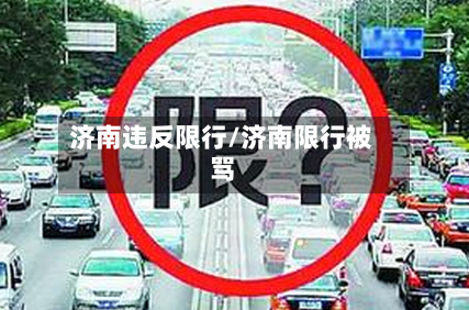 济南违反限行/济南限行被骂-第2张图片