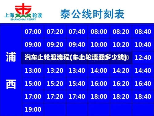 汽车上轮渡流程(车上轮渡要多少钱)-第2张图片