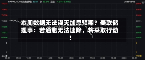 本周数据无法浇灭加息预期？美联储理事：若通胀无法速降	，将采取行动！-第2张图片