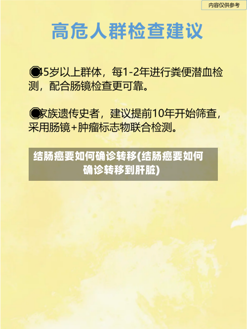 结肠癌要如何确诊转移(结肠癌要如何确诊转移到肝脏)