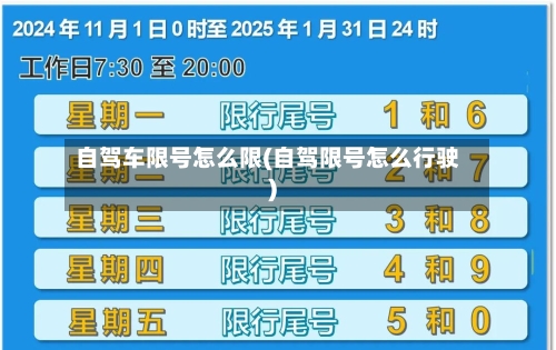 自驾车限号怎么限(自驾限号怎么行驶)