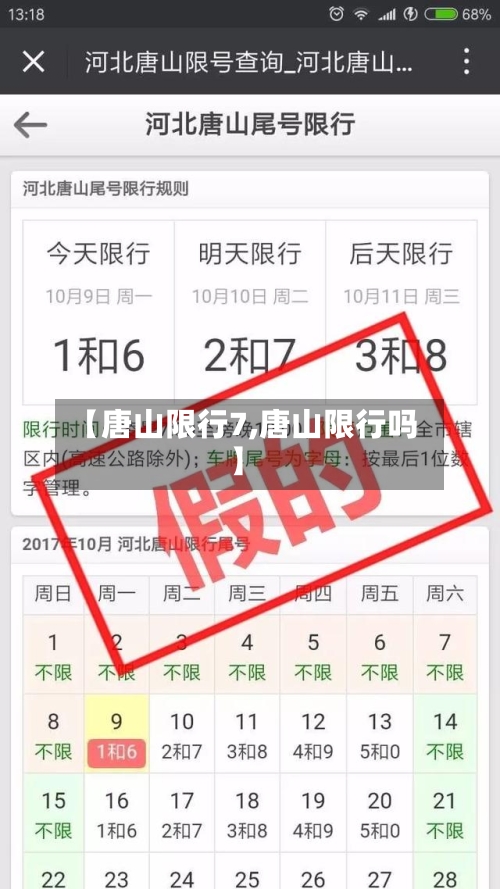 【唐山限行7,唐山限行吗】-第2张图片