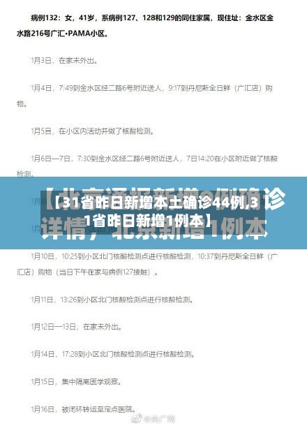 【31省昨日新增本土确诊44例,31省昨日新增1例本】-第3张图片