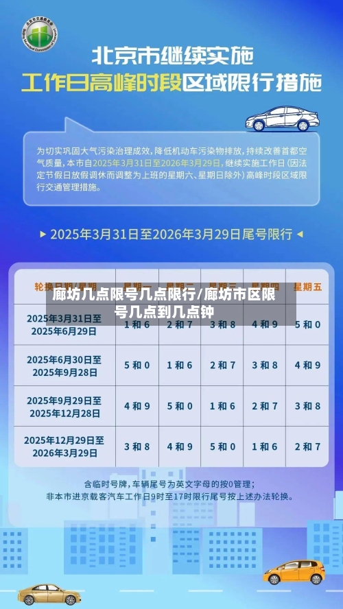 廊坊几点限号几点限行/廊坊市区限号几点到几点钟