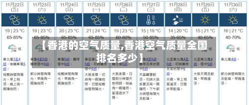 【香港的空气质量,香港空气质量全国排名多少】