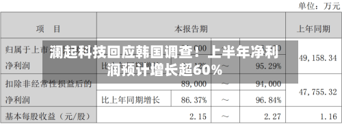 澜起科技回应韩国调查!上半年净利润预计增长超60%-第2张图片