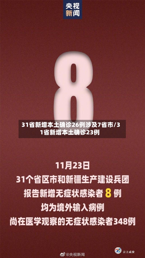 31省新增本土确诊26例涉及7省市/31省新增本土确诊23例