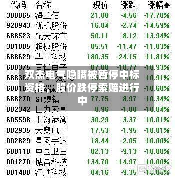双杰电气隐瞒被暂停中标资格，股价跌停索赔进行中-第3张图片