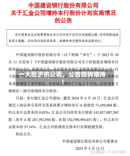 一大批沪市公司,公告回购增持!