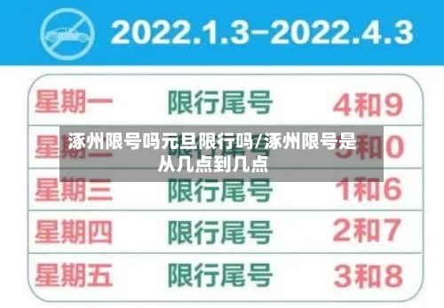 涿州限号吗元旦限行吗/涿州限号是从几点到几点