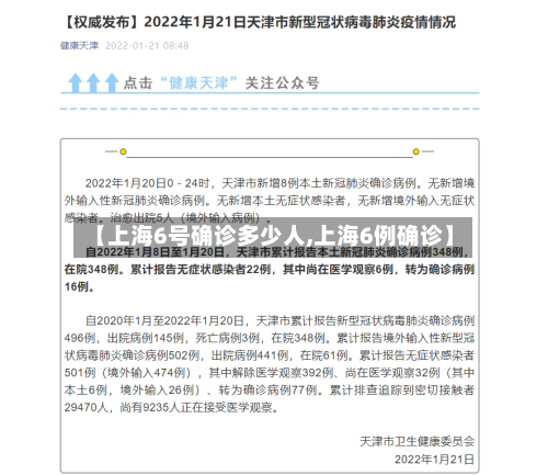 【上海6号确诊多少人,上海6例确诊】