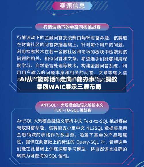 AI从“能对话	”走向“能办事”，蚂蚁集团WAIC展示三层布局-第2张图片