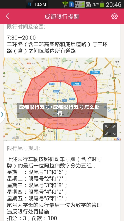 成都限行双号/成都限行双号怎么处罚-第2张图片