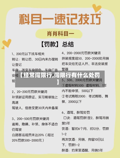 【经常闯限行,闯限行有什么处罚】-第2张图片