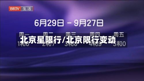 北京星限行/北京限行变动-第3张图片