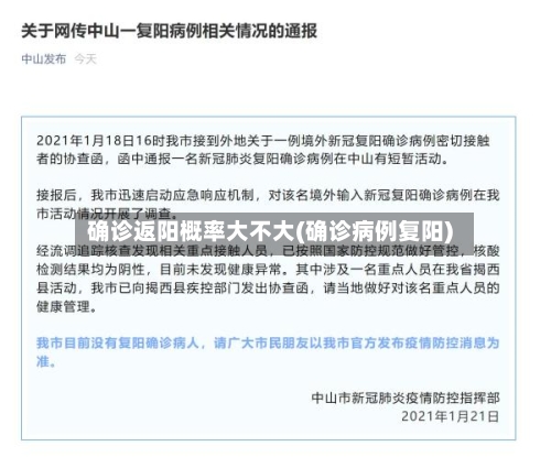 确诊返阳概率大不大(确诊病例复阳)