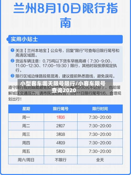小型客车哪天限号限行/小客车限号查询2020-第2张图片