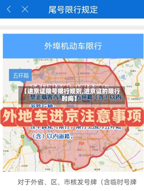【进京证限号限行规则,进京证的限行时间】-第2张图片