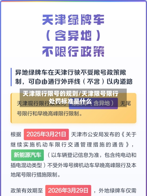 天津限行限号的规则/天津限号限行处罚标准是什么-第2张图片