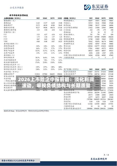 2026上市险企中报前瞻：淡化利润波动，审视负债结构与长期质量-第2张图片