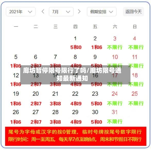 廊坊暂停限号限行了吗/廊坊限号通知最新通知-第3张图片