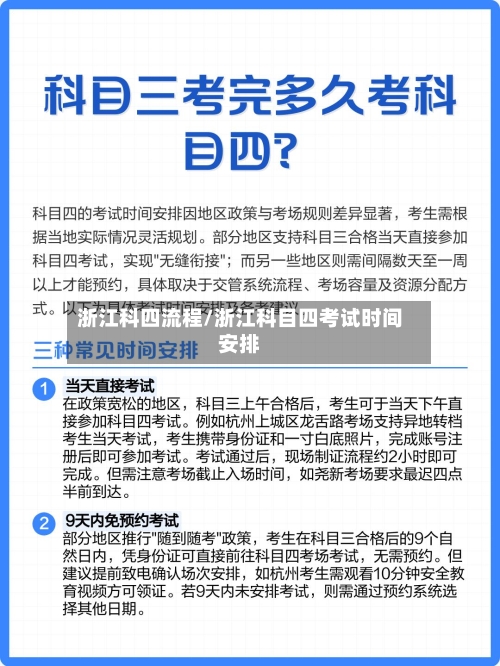 浙江科四流程/浙江科目四考试时间安排