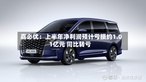 嘉必优:上半年净利润预计亏损约1.01亿元 同比转亏