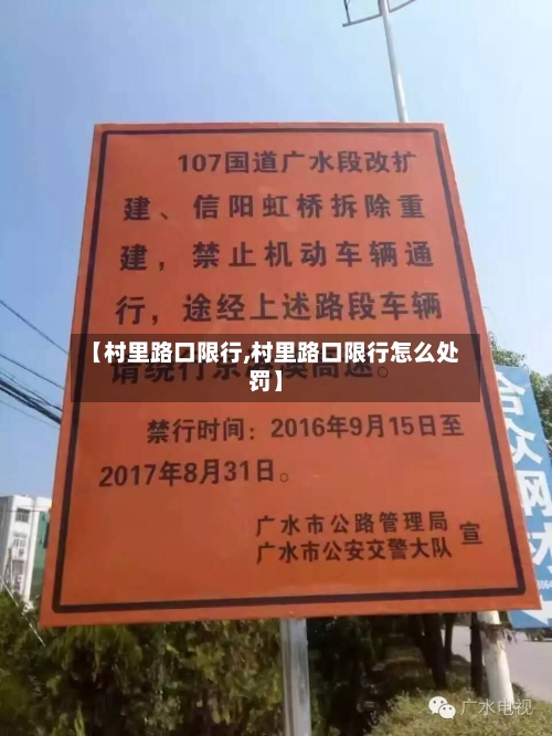 【村里路口限行,村里路口限行怎么处罚】-第2张图片