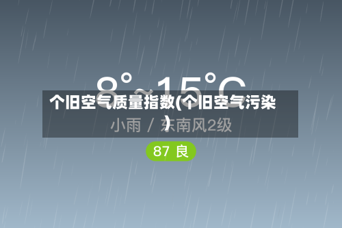 个旧空气质量指数(个旧空气污染)