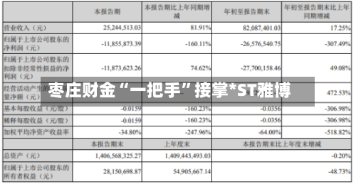 枣庄财金“一把手”接掌*ST雅博-第2张图片