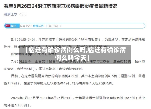 【宿迁有确诊病例么吗,宿迁有确诊病例么吗今天】-第2张图片