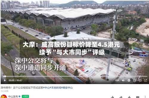 大摩：威高股份目标价降至4.5港元 续予“与大市同步”评级-第2张图片